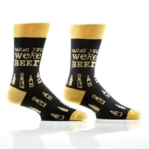 Yo Sox "Wish You Were Beer" Men's Socks, Size 7-12